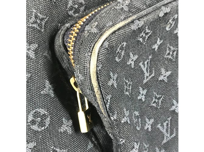 Louis Vuitton Monogram Denim Montsouris GM Rucksack Blau - Ansicht 11