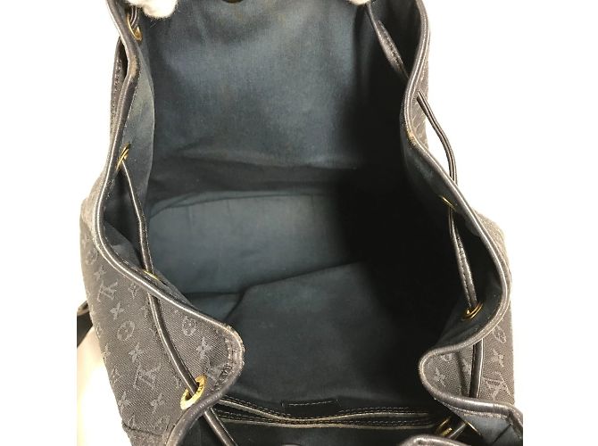 Louis Vuitton Monogram Denim Montsouris GM Rucksack Blau - Ansicht 14