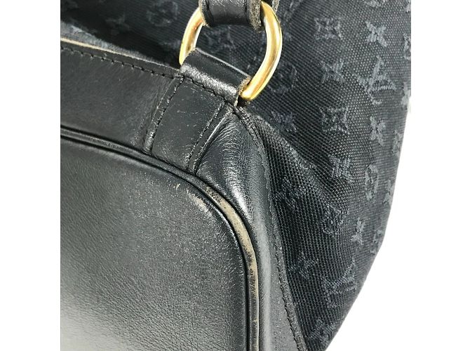 Louis Vuitton Monogram Denim Montsouris GM Rucksack Blau - Ansicht 6