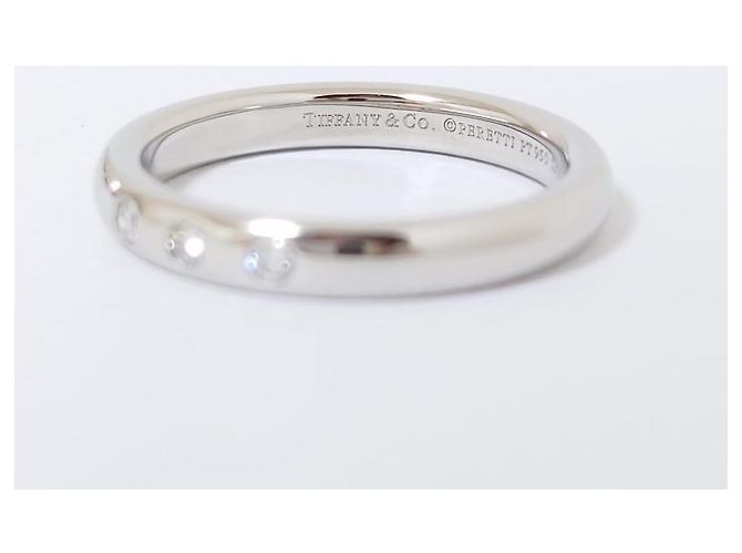 Tiffany & Co Elsa Peretti Ring mit 3 Diamanten aus Platin Weiß - Ansicht 4