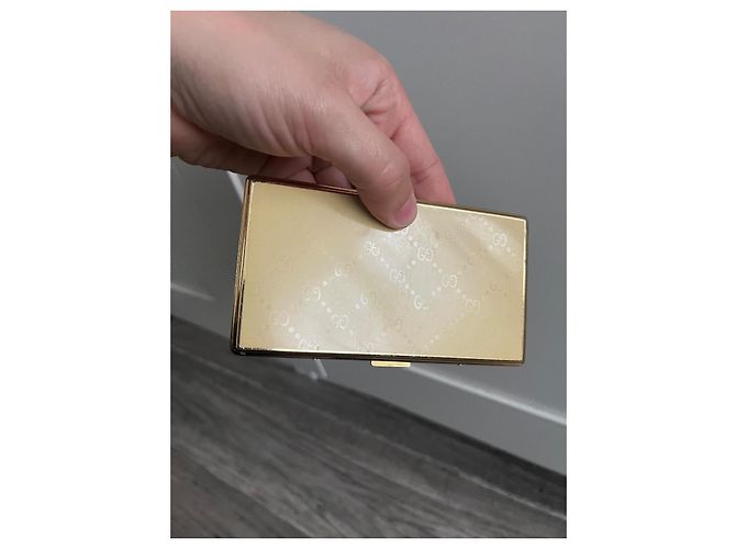 Estuche para cigarrillos Gucci Beige Metal - vista 4