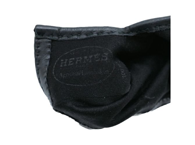 Hermès Hermes Kelly Handschuhe aus schwarzem Lammleder - Ansicht 8