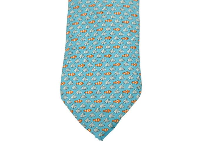 Silk In Hermès Hermes Light Blue Silk Cravat - view 3