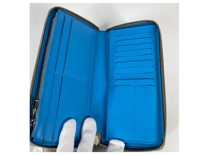 Louis Vuitton Taurillon Climbing Zippy Wallet Blue Beige - view 10