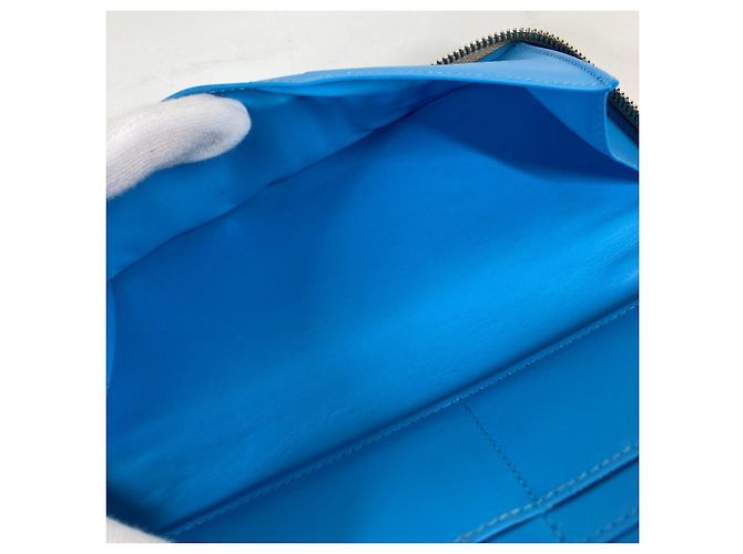 Louis Vuitton Taurillon Climbing Zippy Wallet Blue Beige - view 14