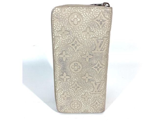 Louis Vuitton Taurillon Climbing Zippy Wallet Blue Beige - view 2