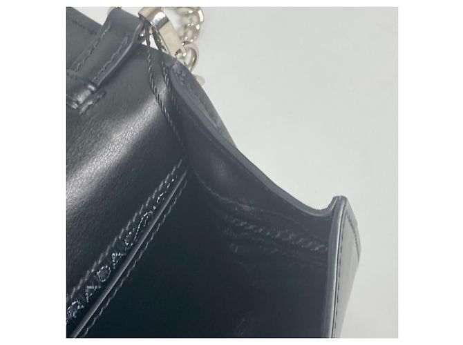 Clutch in pelle Prada 1BD067 Nero Verde - vista 10