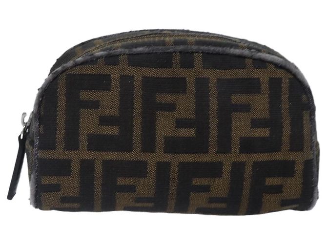 FENDI Zucca Canvas Tasche braun schwarz silber authentisch fm3759 - Ansicht 13