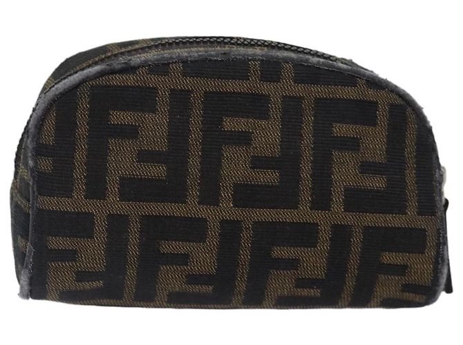 FENDI Zucca Canvas Tasche braun schwarz silber authentisch fm3759 - Ansicht 2