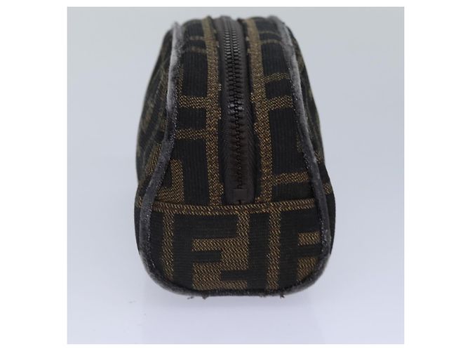 FENDI Zucca Canvas Tasche braun schwarz silber authentisch fm3759 - Ansicht 3