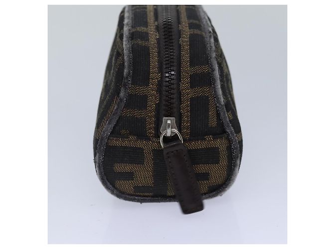 FENDI Zucca Canvas Tasche braun schwarz silber authentisch fm3759 - Ansicht 4