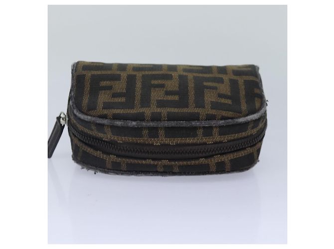 FENDI Zucca Canvas Tasche braun schwarz silber authentisch fm3759 - Ansicht 5