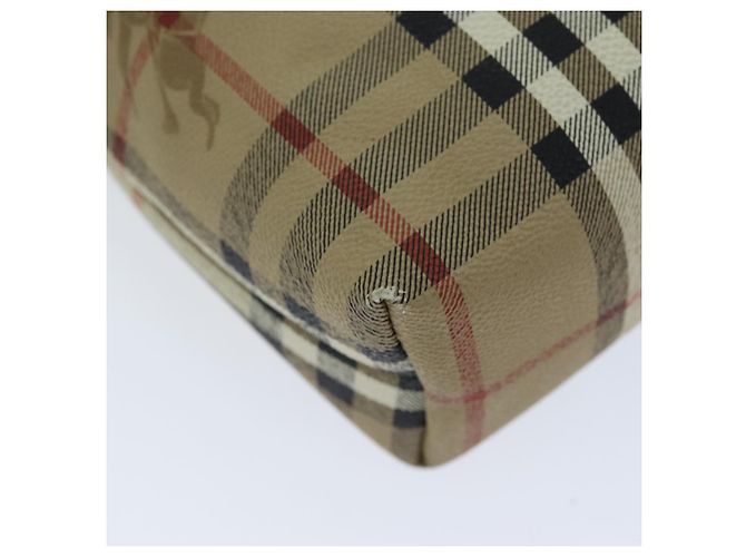 Autre Marque Borsa a spalla Burberrys Nova Check in pelle PVC Auth ki4534 Beige - vista 14