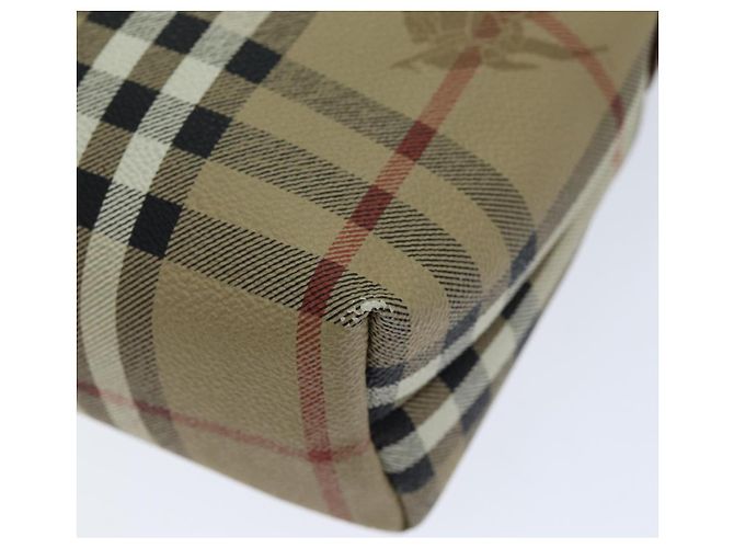 Autre Marque Borsa a spalla Burberrys Nova Check in pelle PVC Auth ki4534 Beige - vista 15