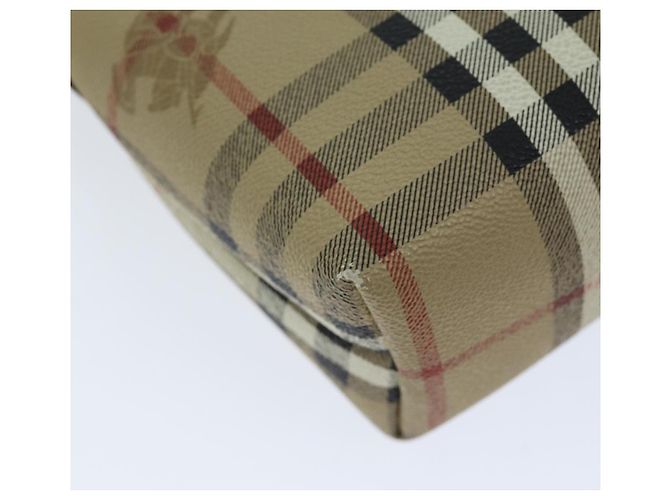 Autre Marque Borsa a spalla Burberrys Nova Check in pelle PVC Auth ki4534 Beige - vista 16
