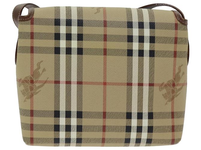 Autre Marque Borsa a spalla Burberrys Nova Check in pelle PVC Auth ki4534 Beige - vista 2