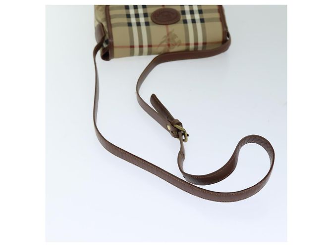 Autre Marque Borsa a spalla Burberrys Nova Check in pelle PVC Auth ki4534 Beige - vista 7