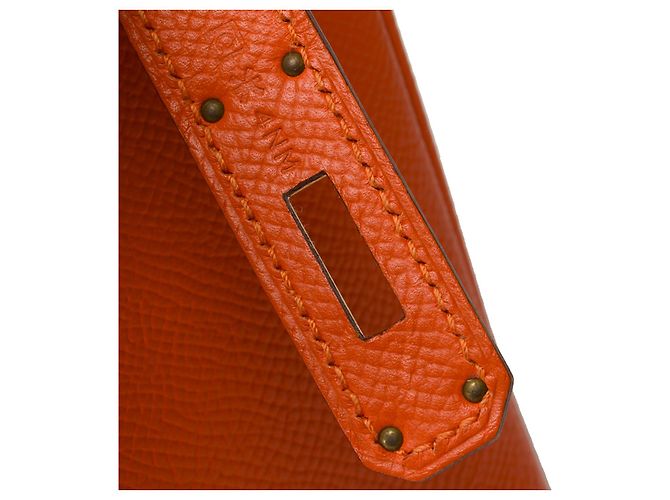 Hermès Sac HERMES Birkin 30 en Cuir Orange - 102116 - vue 7