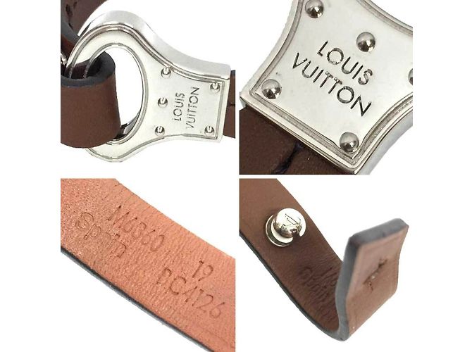 Bracciale in pelle Louis Vuitton Marrone - vista 4