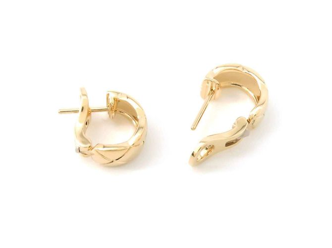 Orecchini a cerchio in oro giallo Chanel Coco Crush - vista 3