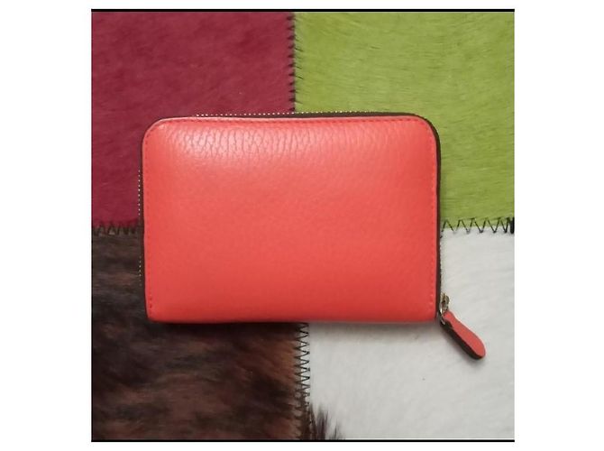Autre Marque J & M Davidson ENGLAND Geldbörse Orange Leder - Ansicht 11
