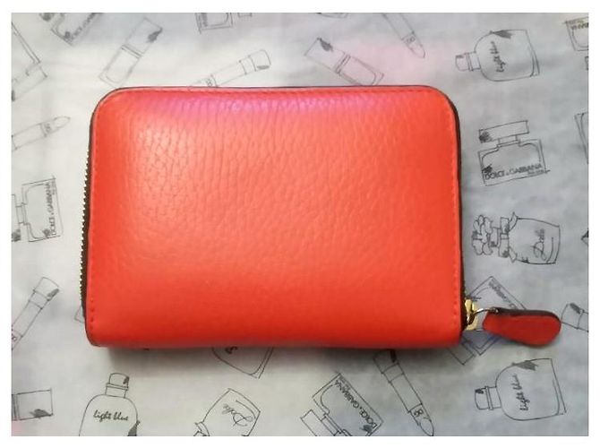 Autre Marque J & M Davidson ENGLAND Geldbörse Orange Leder - Ansicht 4