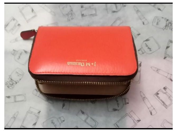 Autre Marque J & M Davidson ENGLAND Geldbörse Orange Leder - Ansicht 5