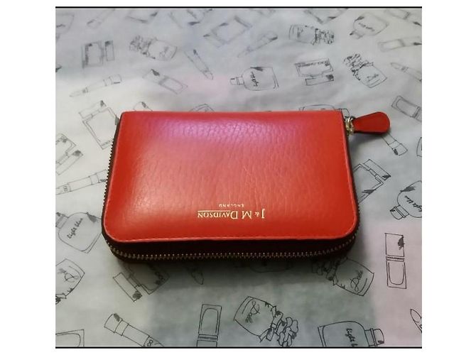 Autre Marque J & M Davidson ENGLAND Geldbörse Orange Leder - Ansicht 6