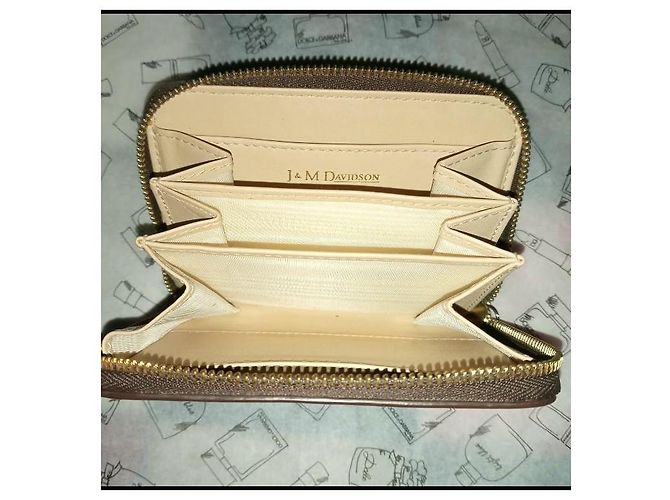 Autre Marque J & M Davidson ENGLAND Geldbörse Orange Leder - Ansicht 8