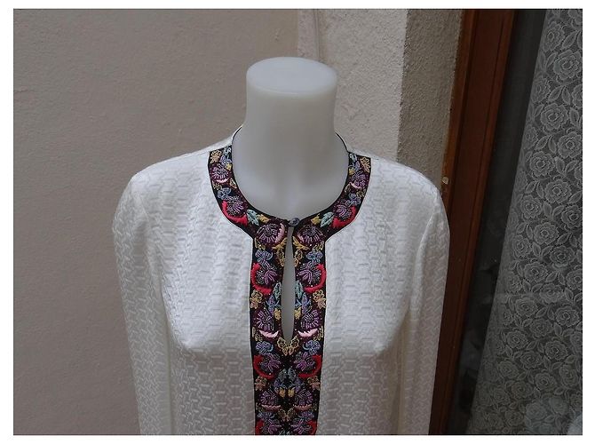 Vestido Etro de seda e viscose bordado com detalhes de pérolas Multicor - vista 2