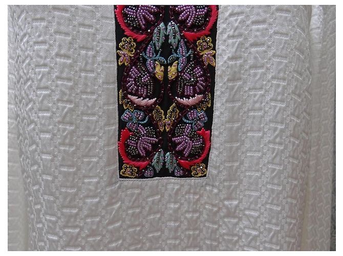 Vestido Etro de seda e viscose bordado com detalhes de pérolas Multicor - vista 3