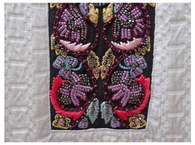 Vestido Etro de seda e viscose bordado com detalhes de pérolas Multicor - vista 4
