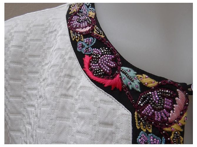 Vestido Etro de seda e viscose bordado com detalhes de pérolas Multicor - vista 5