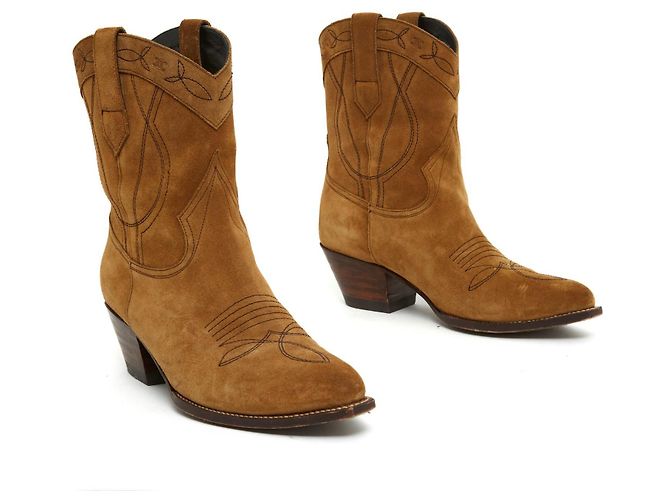 Botas Celine Slimane 2021 FR41 Ante Dorado Botas Bajos Tiag UK7 US9.5 Céline Caramelo - vista 2