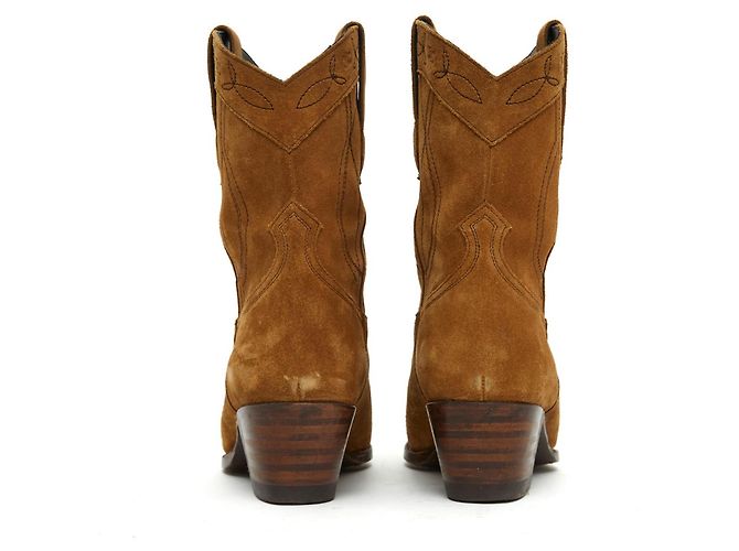 Botas Celine Slimane 2021 FR41 Ante Dorado Botas Bajos Tiag UK7 US9.5 Céline Caramelo - vista 4
