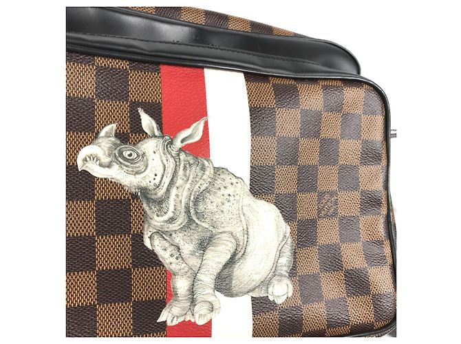 Borsa a Spalla Louis Vuitton Damier Dinos Chapman Nile PM Marrone - vista 7