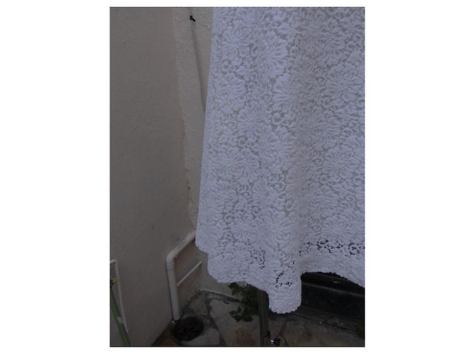 Vestido Chloé Blanco de Algodón y Encaje - vista 2