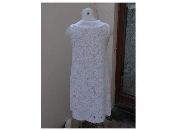 Vestido Chloé Blanco de Algodón y Encaje - vista 4