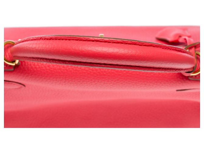 Hermès Sac HERMES Kelly 28 en Cuir Rose - 102115 - vue 10
