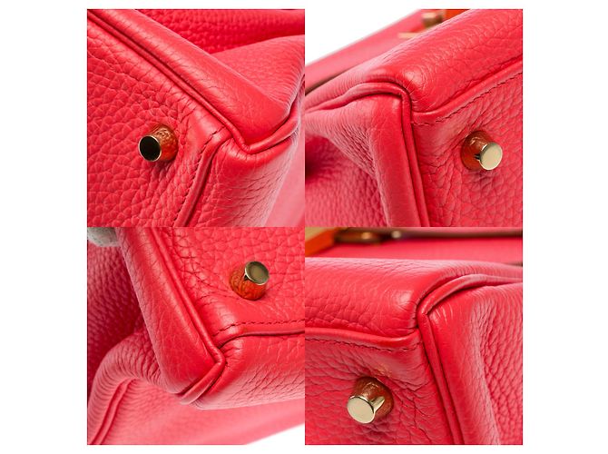 Hermès Sac HERMES Kelly 28 en Cuir Rose - 102115 - vue 12