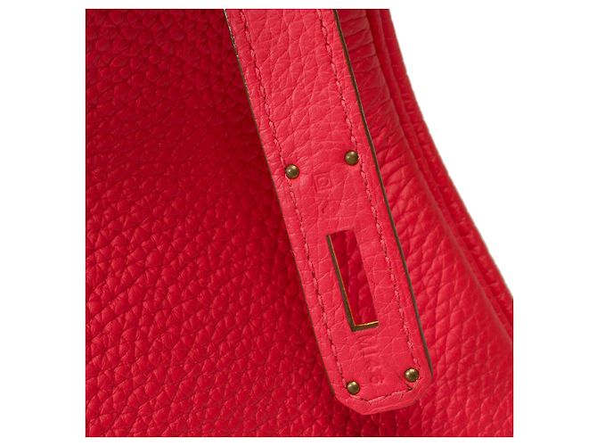 Hermès Sac HERMES Kelly 28 en Cuir Rose - 102115 - vue 8