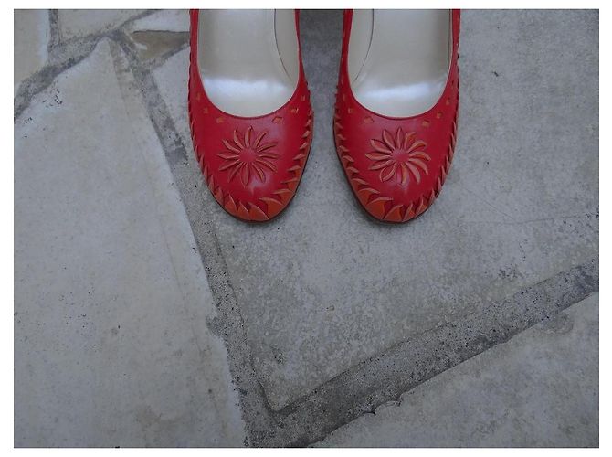 Dior High Heels Leder Rot Orange 37 FR - Ansicht 2