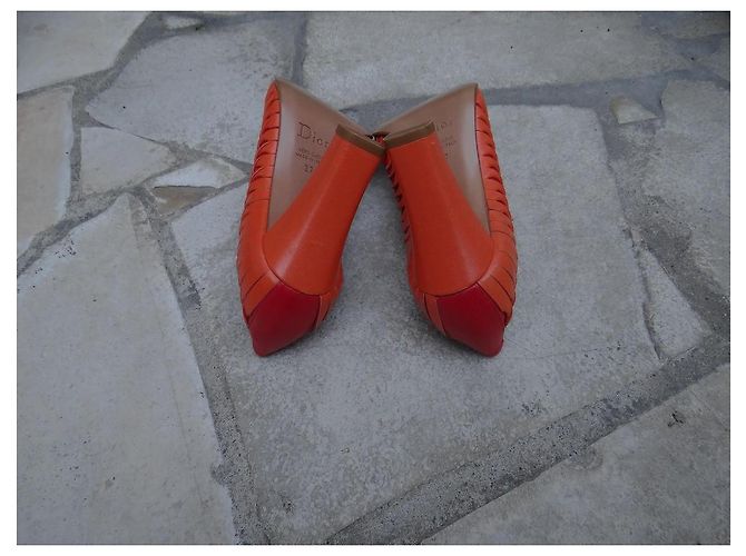 Dior High Heels Leder Rot Orange 37 FR - Ansicht 7