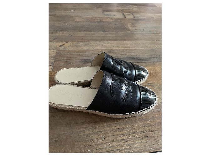 Chanel Mule in espadriglia Nero - vista 7