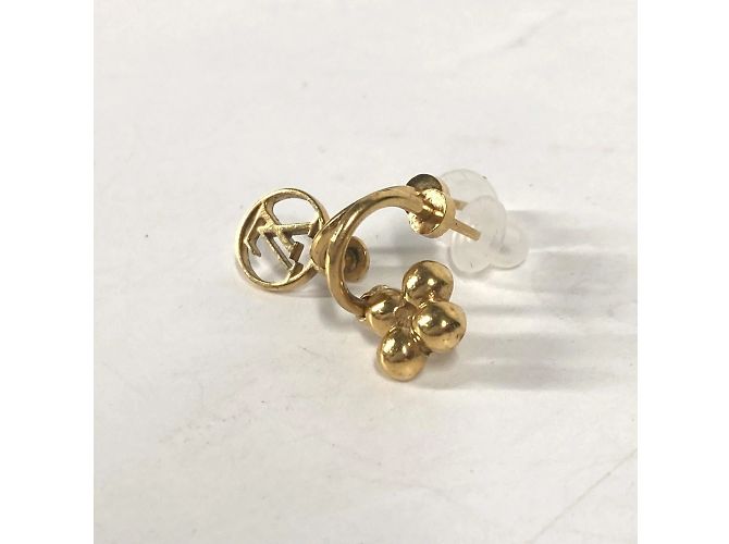 Louis Vuitton Monogram Flower Stud Ohrringe Golden - Ansicht 3