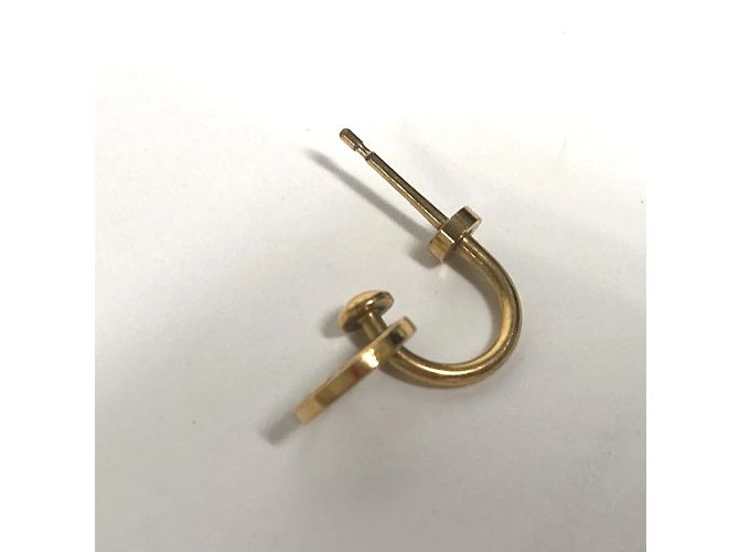 Louis Vuitton Monogram Flower Stud Ohrringe Golden - Ansicht 5