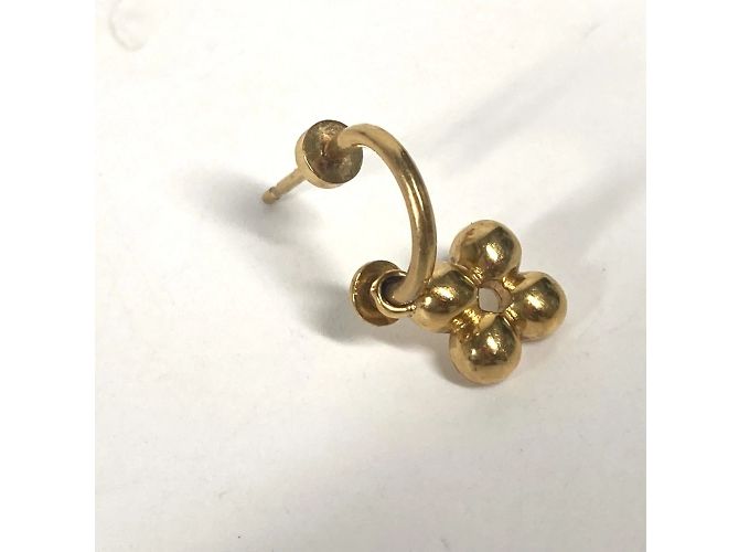 Louis Vuitton Monogram Flower Stud Ohrringe Golden - Ansicht 8