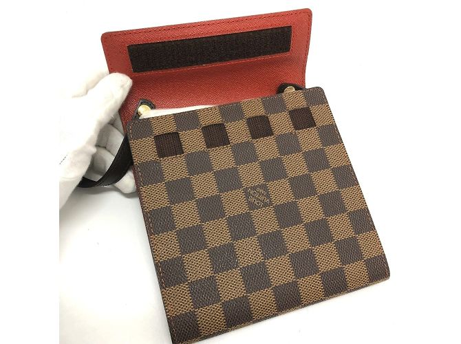 Borsa a spalla in tela Damier Louis Vuitton Marrone - vista 8