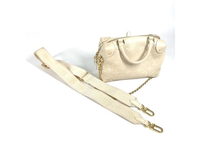 Borsa Louis Vuitton Monogram Empreinte Petite Malle Souple Bianco - vista 11