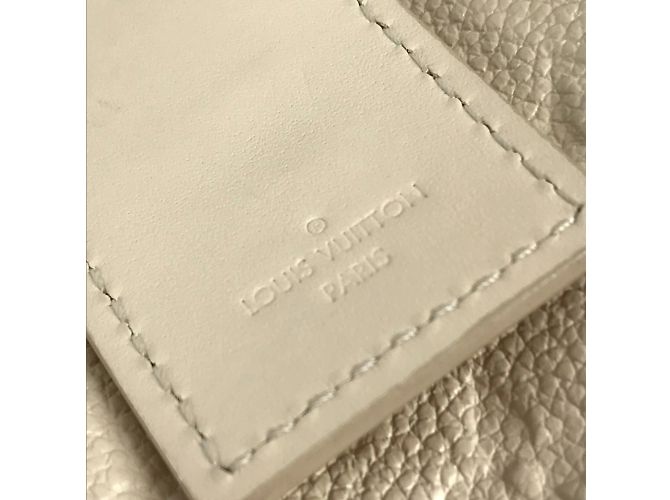 Borsa Louis Vuitton Monogram Empreinte Petite Malle Souple Bianco - vista 7